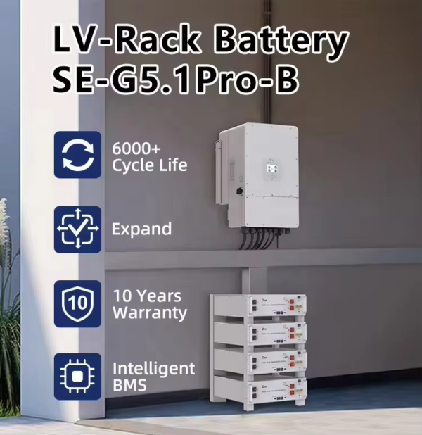 DEYE SE-G10.2 Battery LFP 200 Ah and 10.24 kWh