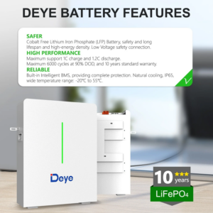 DEYE RW-F10.6 LiFePO4 208 Ah 51.2 V 10.64 kWh - Image 4