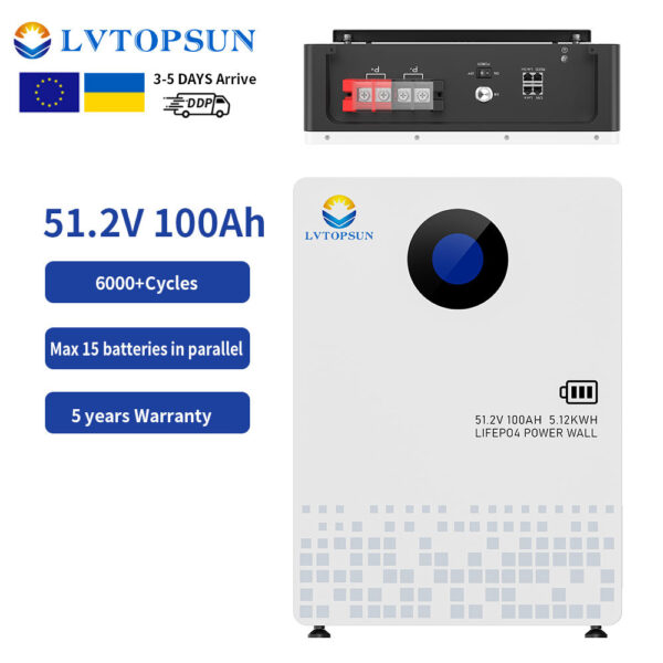 แบตเตอรี่ลิเธียม Lifepo4 รุ่น LVTS51.2V 100AH 5Kwh