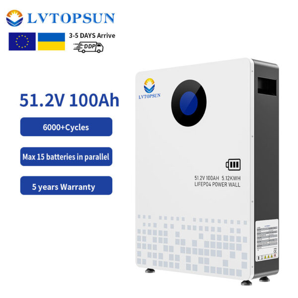 แบตเตอรี่ลิเธียม Lifepo4 รุ่น LVTS51.2V 100AH 5Kwh