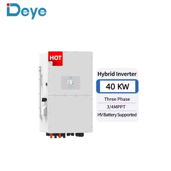 Deye inverter Hybrid on off grid 40KW 3 เฟส + WiFi (SUN-40K-SG01HP3-EU-BM4)