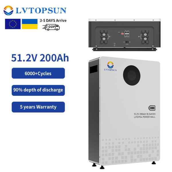 แบตเตอรี่ลิเธียม Lifepo4 รุ่น LVTS51.2V 100AH 5Kwh
